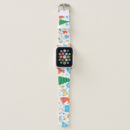 Christmas Icons New Year Vintage Apple Watch Band