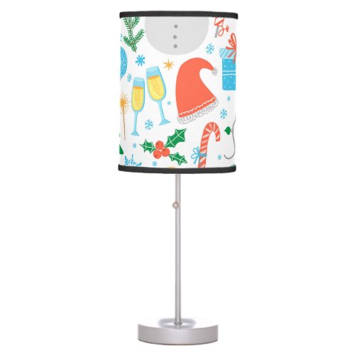 Christmas Icons New Year Vintage Table Lamp