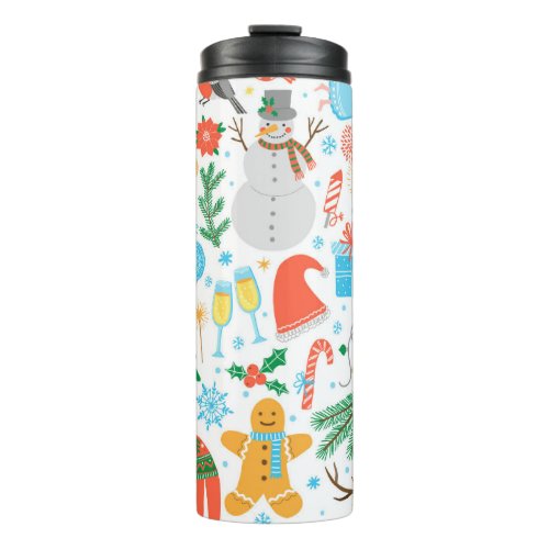 Christmas Icons New Year Vintage Thermal Tumbler
