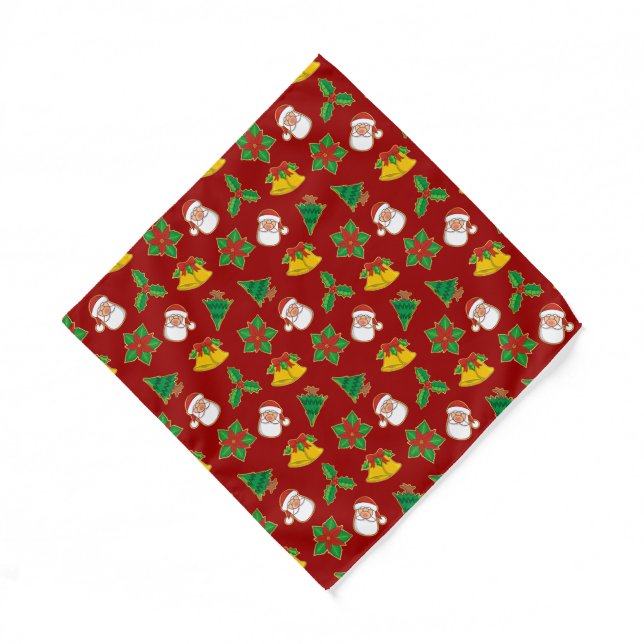Christmas Icons Pattern Bandana (Front)