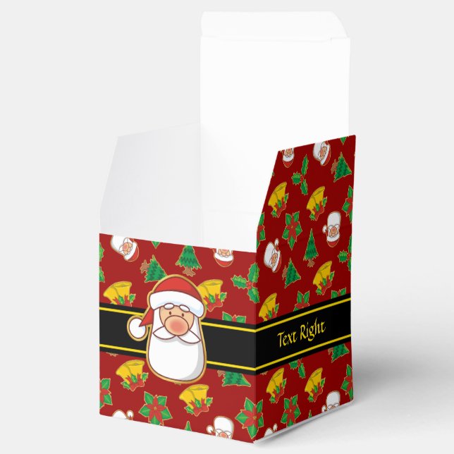 Christmas Icons Pattern Favor Boxes (Opened)