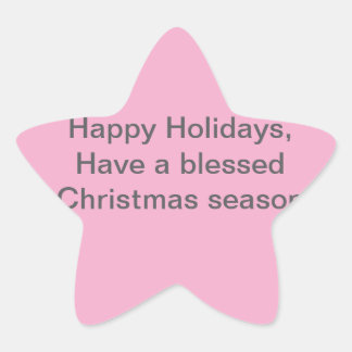 christmas ideas star sticker