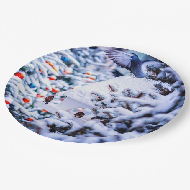 Christmas Idyll appealing Paper Plates (Angled)