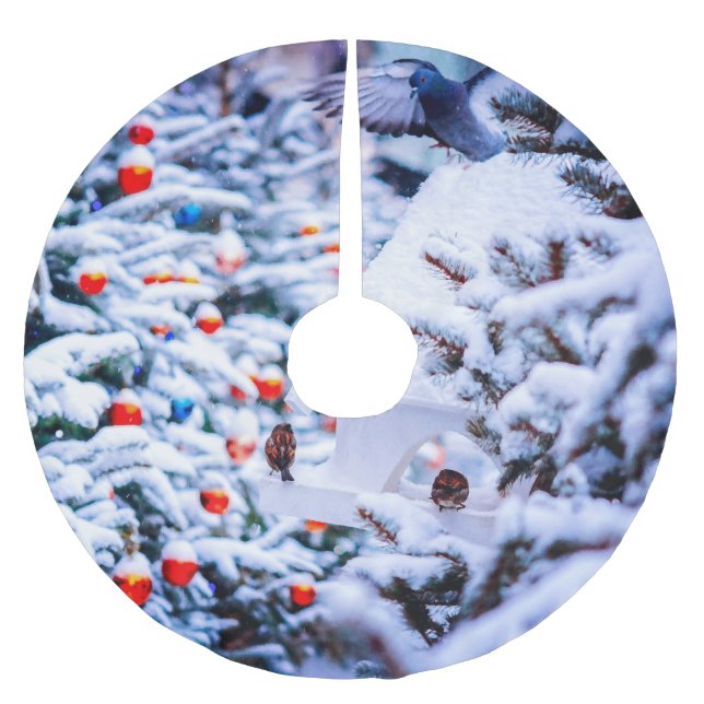 Christmas Idyll charming Brushed Polyester Tree Skirt (Front)