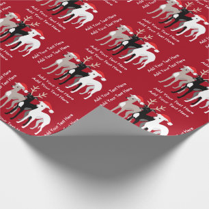 Christmas Iggy Custom Text and Color Wrapping Paper