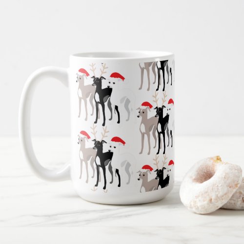 Christmas Iggy Italian Greyhounds or Whippets Coffee Mug