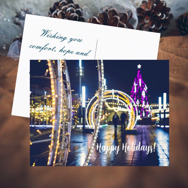 Christmas illumination holiday postcard (Creator Uploaded)