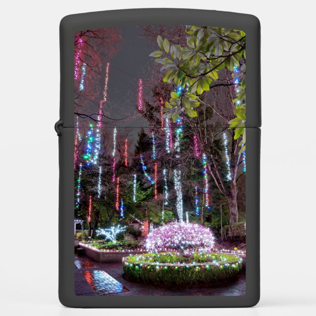 Christmas illuminations in  Tilford Gardens Zippo Lighter (Front)