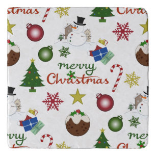 Christmas Illustration Mix Lg Pattern Trivet