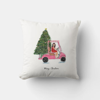 Christmas illustration throw pillow