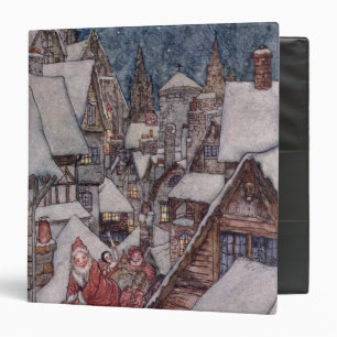 Christmas illustrations 3 ring binder