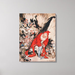 Christmas illustrations canvas print