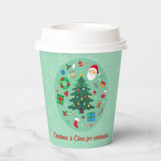 Christmas Illustrations Holiday Party Paper Cups