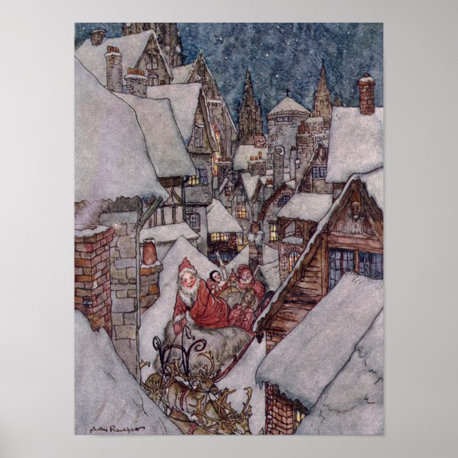 Christmas illustrations poster (Front)