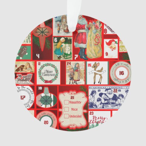 Christmas illustrations Vintage Holiday Fun Ornament