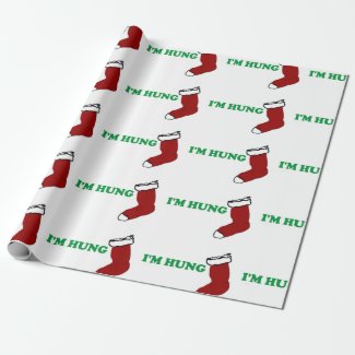 Christmas I'm hung xmas funny Wrapping Paper