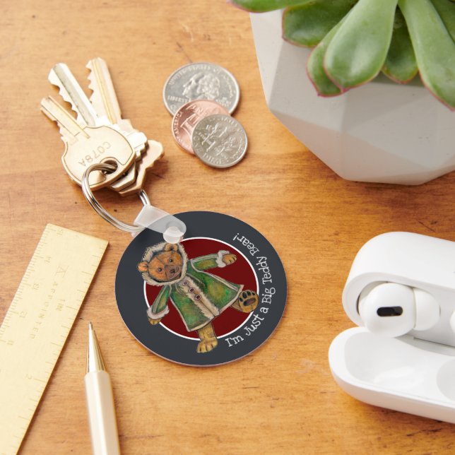 Christmas I'm Just a BigTeddy Bear Keychain (Desk)