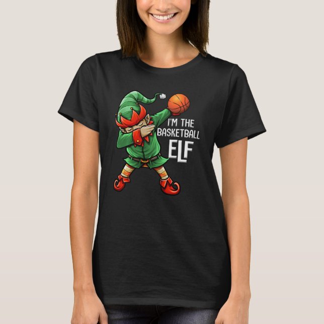 Christmas I'm The Basketball Elf Family Matching B T-Shirt (Front)