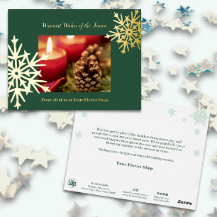 Christmas Image Foil Accents Business Holiday Card