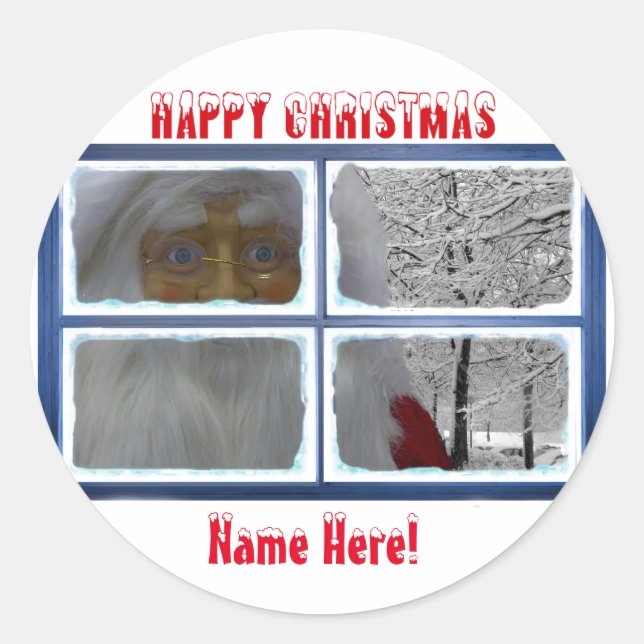 Christmas image for Round-Sticker-Glossy Classic Round Sticker (Front)