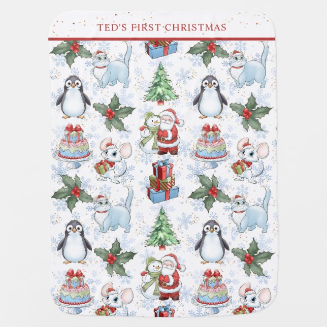 Christmas Images My 1st Christmas  Baby Blanket (Front)