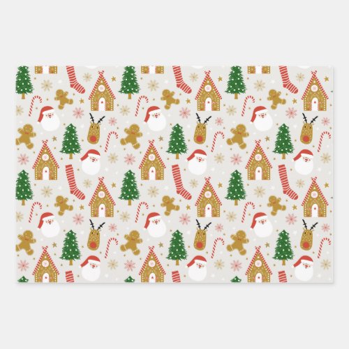 Christmas images wrapping paper sheets