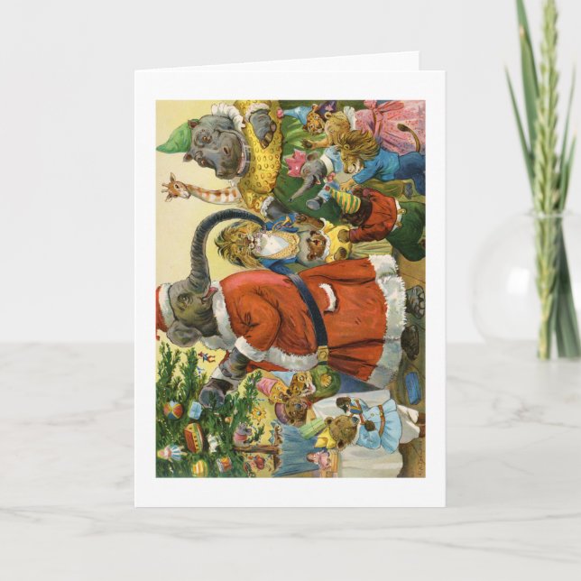 Christmas In Animal Land Holiday Card (Front)