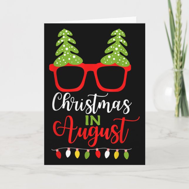 Christmas In August Santa In Summer Vacation  Card (Front)