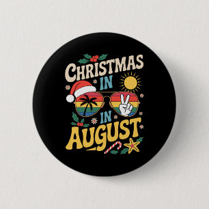 Christmas In August Summer Lover Men Women Kids Ch Button