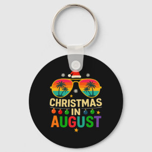 Christmas In August Summer Vacation Christmas  Keychain