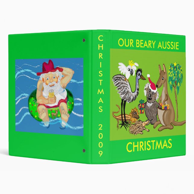 Christmas in Australia 3 Ring Binder (Background)