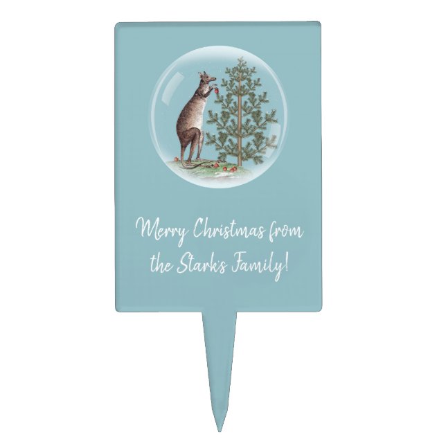 Christmas in Australia Cake Topper (Front)