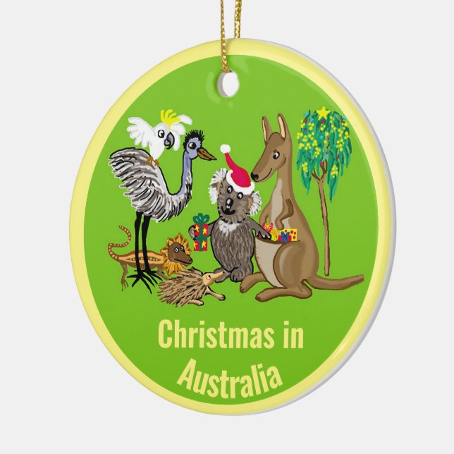 Christmas in Australia Ceramic Ornament (Left)