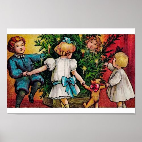 Christmas in Austria 1910 Vinatage Christmas Poster