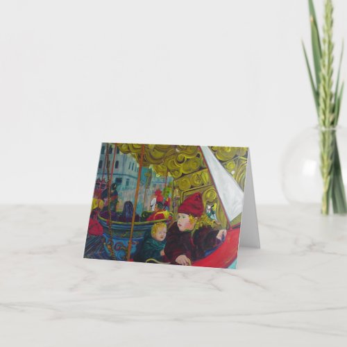 CHRISTMAS IN CHOLET deep colors Holiday Card