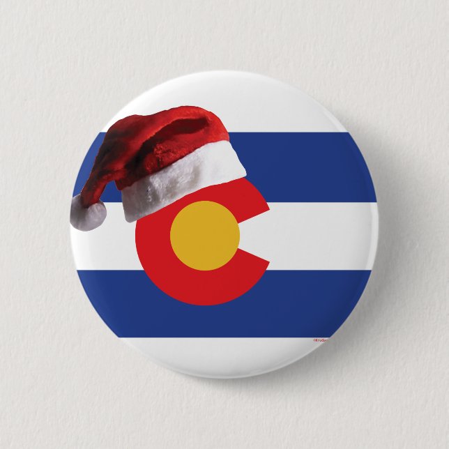 Christmas in Colorado Pinback Button (Front)