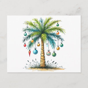 Christmas In December Tropical Christmas Beach Pal Enclosure Card