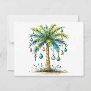 Christmas In December Tropical Christmas Beach Pal Holiday Card