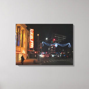 Christmas in Downtown Brooklyn New York Photograph Canvas Print