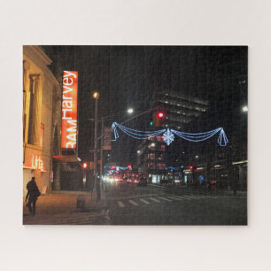 Christmas in Downtown Brooklyn New York Photograph Jigsaw Puzzle