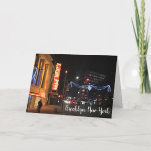 Christmas in Downtown Brooklyn NYC Photography Holiday Card