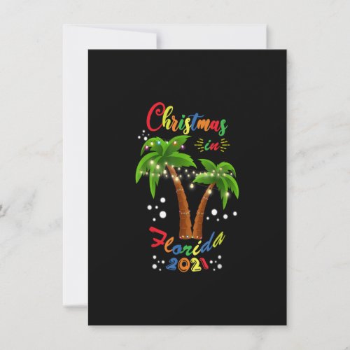 Christmas In Florida 2021 Palm Tree Xmas Light Invitation