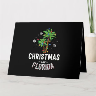 Christmas In Florida Deck The Palm Trees Family Va Card
