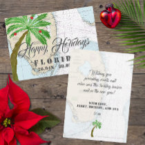 Christmas in Florida Tropical Holidays Holiday Card