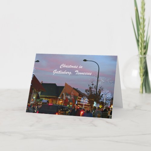 Christmas in Gatlinburg Tennessee Holiday Card