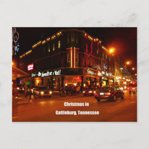 Christmas in Gatlinburg, Tennessee Holiday Postcard