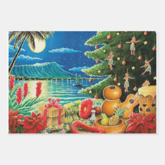 Christmas in Hawaii Wrapping Paper Sheets