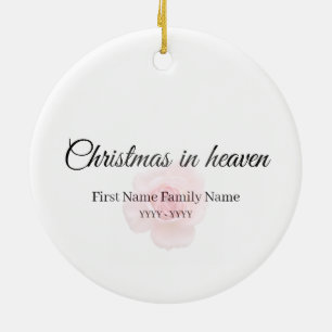 Christmas in heaven memorial ornament