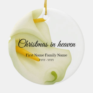 Christmas in heaven memorial ornament arum lily