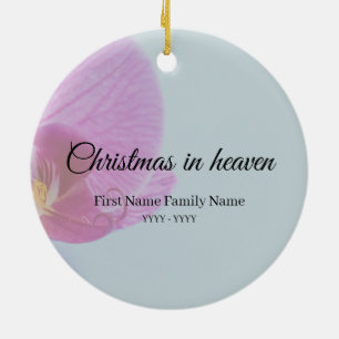 Christmas in heaven memorial ornament blue orchid